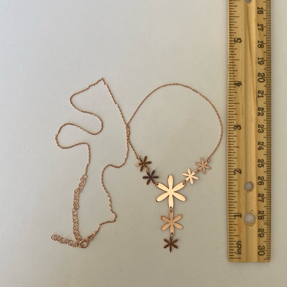 🌸925 Silver flower necklace 14k rose gold plated - Picture 2 of 6